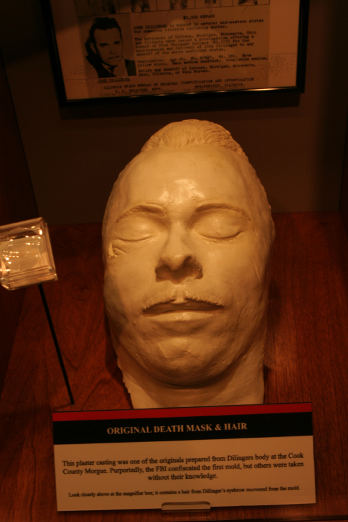 Posmrtná maska Johna Dillingera FOTO: Jewelr07 / Creative Commons / CC BY-SA 3.0