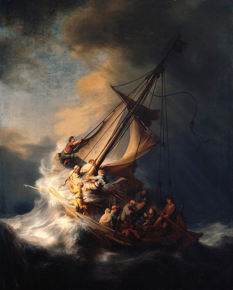 Bouře na moři Galilejském, jediný Rembrandtův obraz s mořskou scenérií, je ceněn zhruba na miliardu korun. FOTO: gardnermuseum / Creative Commons / volné dílo