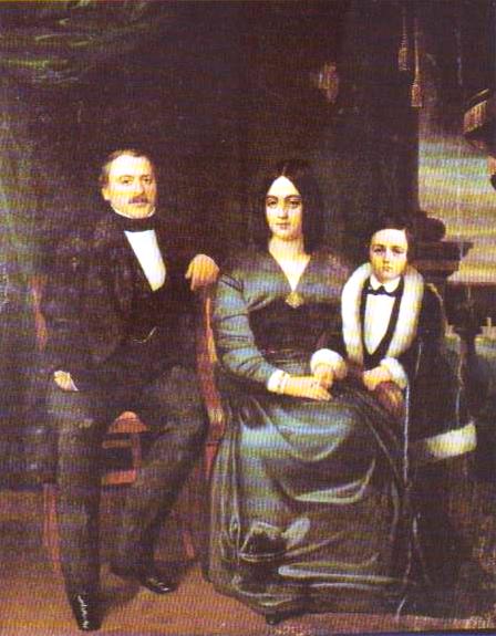 Malý Émile Zola se svými rodiči v roce 1845 FOTO: Van Nuytts / Creative Commons / volné dílo