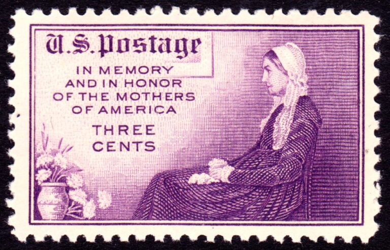 Whistlerova matka se samozřejmě dostane i na poštovní známky. (US Post Office, Volné dílo, commons.wikimedia)