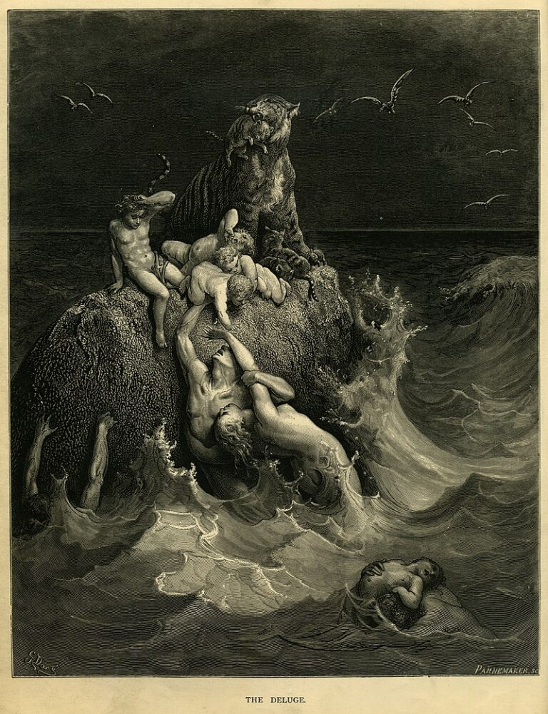 Potopa světa je často zobrazovaným biblickým motivem. FOTO: Gustave Doré / Creative Commons / volné dílo