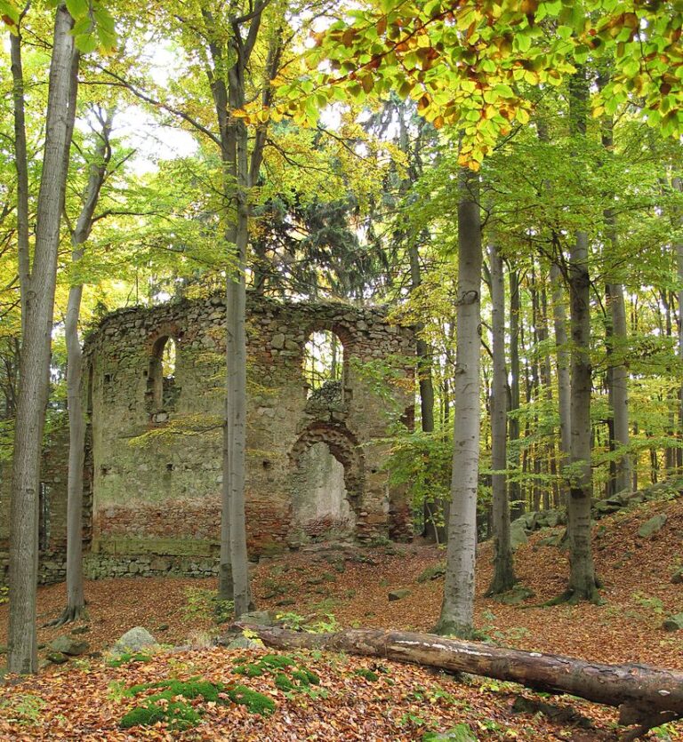 Přírodní rezervace Malý Blaník, ruiny kaple. FOTO: Juan de Vojníkov/Creative Commons/ CC BY-SA 3.0