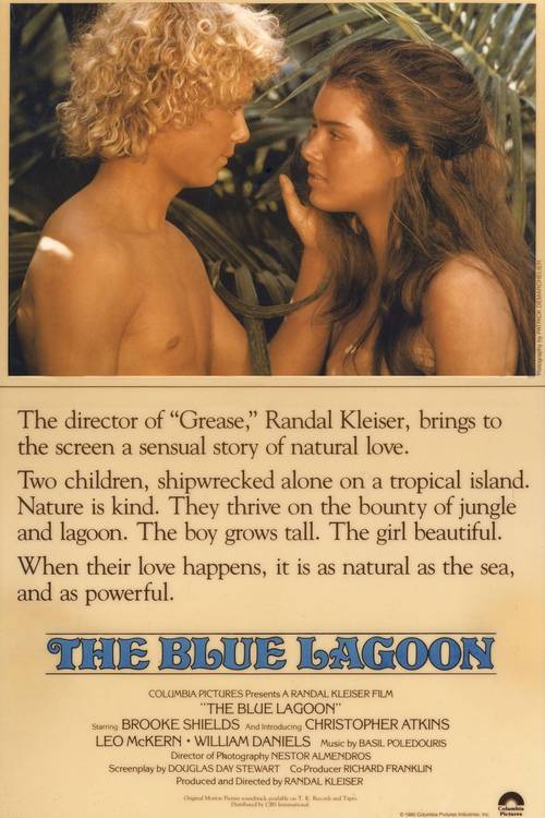Modrá laguna pochází z roku 1980, Brooke tehdy ještě nebylo ani patnáct. FOTO: Impawards / Creative Commons / volné dílo