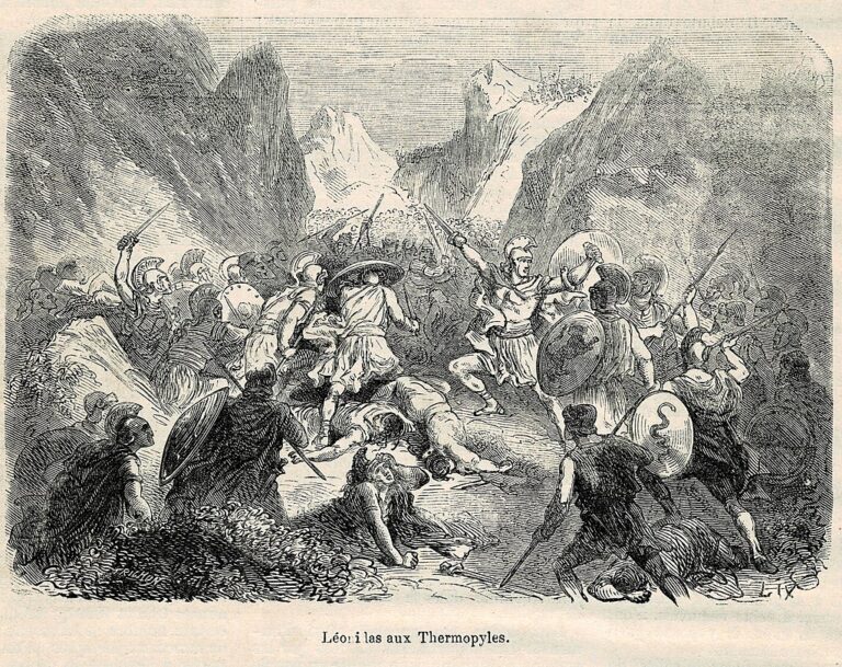 Bitva u Thermopyl. FOTO: Auguste Trichon (1814-1898), graveur/Creative Commons/Public domain