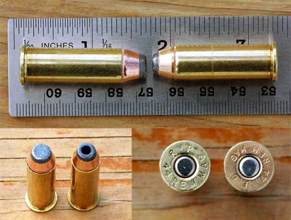 Tak vypadají náboje ráže .44 Magnum. FOTO: Jeff Dean / Creative Commons / CC BY-SA 2.5