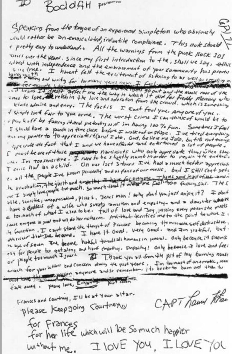 Kurt Cobain po sobě zanechal dopis na rozloučenou. FOTO: Nirvana wikia / Creative Com,mons / volné dílo