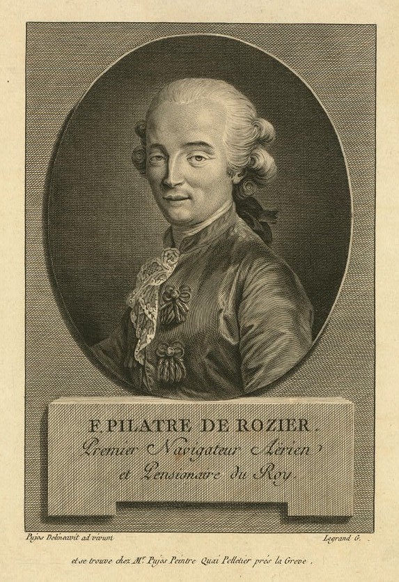 Jean François Pilâtre de Rozier (1754-1785) (André Pujos, volné dílo, commons.wikimedia)