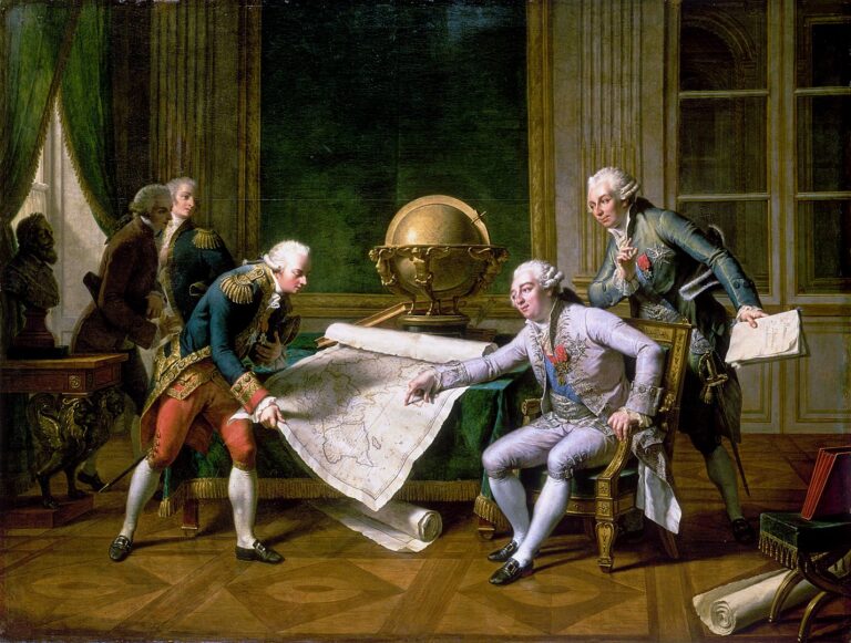 Ludvík XVI. dává 29. června 1785 Galaupovi osobně instrukce (Nicolas-André Monsiau, volné dílo, commons.wikimedia)