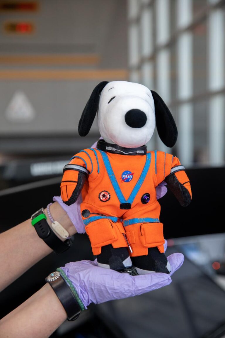 Snoopy poslouží při cestě k Měsíci jako indikátor stavu beztíže. Foto: NASA.