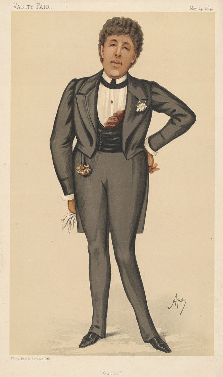 Jako celebrita se Wilde dočkal i karikatur, Tahle vyšla v časopisy Vanity Fair v dubnu 1884. FOTO: Carlo Pellegrini / Creative Commons / volné dílo