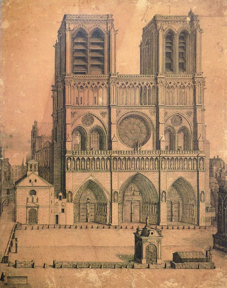 Katedrála Notre Dame v roce 1699. FOTO: Antier/Creative Commons/Public domain