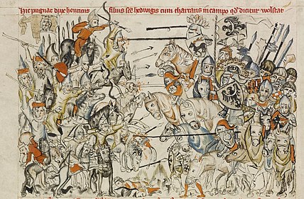 Bitva u Lehnice. Mongolové v ní povraždí asi 40 000 vojáků. FOTO: Středověký iluminovaný rukopis, sbírka muzea J. Paula Gettyho/Creative Commons/Public domain