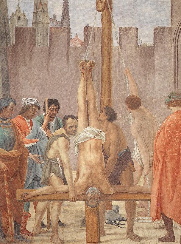 Umírá mučednickou smrtí. FOTO: Filippino Lippi/Creative Commons/Public domain