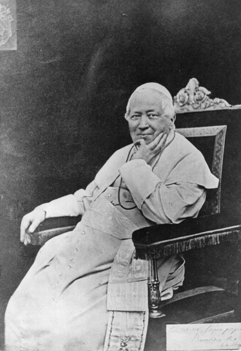 Papež Pius IX. Přiklepne popravčímu slušný důchod. (Battista Cané / wikimedia.commons.org / Volné dílo)