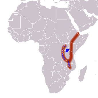 Mapa Východoafrického riftu. FOTO: En rouge/ Creative Commons / CC BY-SA 3.0