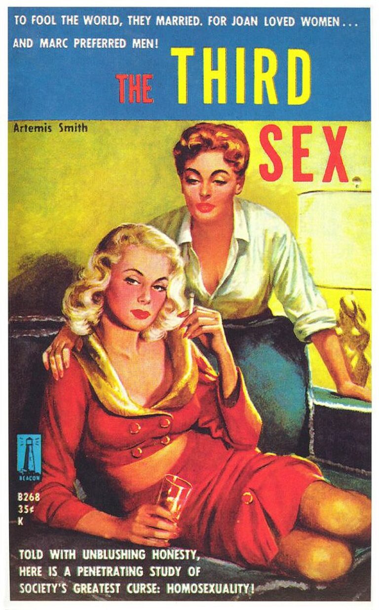 Obálka lesbického pulp fiction románu Artemis Smithové z roku 1959 Třetí pohlaví: FOTO: Majáček, B268, 1959/Creative Commons/Public domain