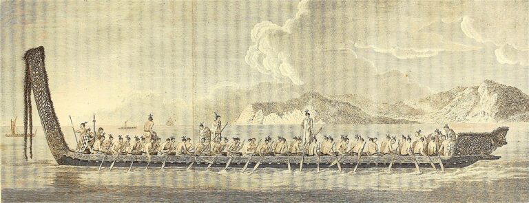 Na takových plavidlech vzdorovali Maorové všem nástrahám na svých dlouhých cestách.(Foto: neznámý autor / commons.wikimedia.org / volné dílo)