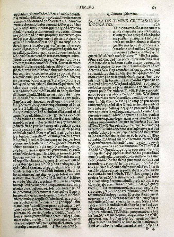 Platónův spis Timaios - latinský překlad z 15. století. FOTO: History of Science Collections, University of Oklahoma Libraries/ Creative Commons/Public Domain