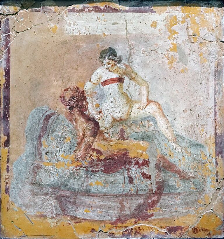 Erotická scéna.z období let 1-50 n.l. FOTO: Naples National Archaeological Museum/Creative Commons/Public domain