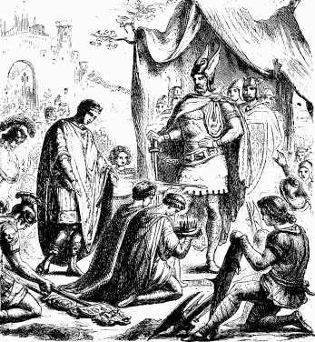 Odoaker ušetří život mladičkého císaře. FOTO: Yonge, Charlotte Mary, (1823-1901)/Creative Commons/Public domain