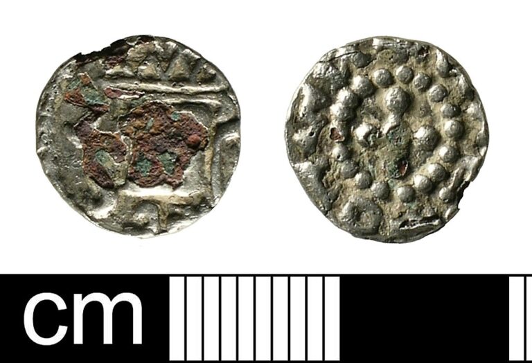 Raně středověká mince, pokovený padělek merovejské mince. FOTO: St. Albans District Council/Creative Commons/CC BY-SA 4.0