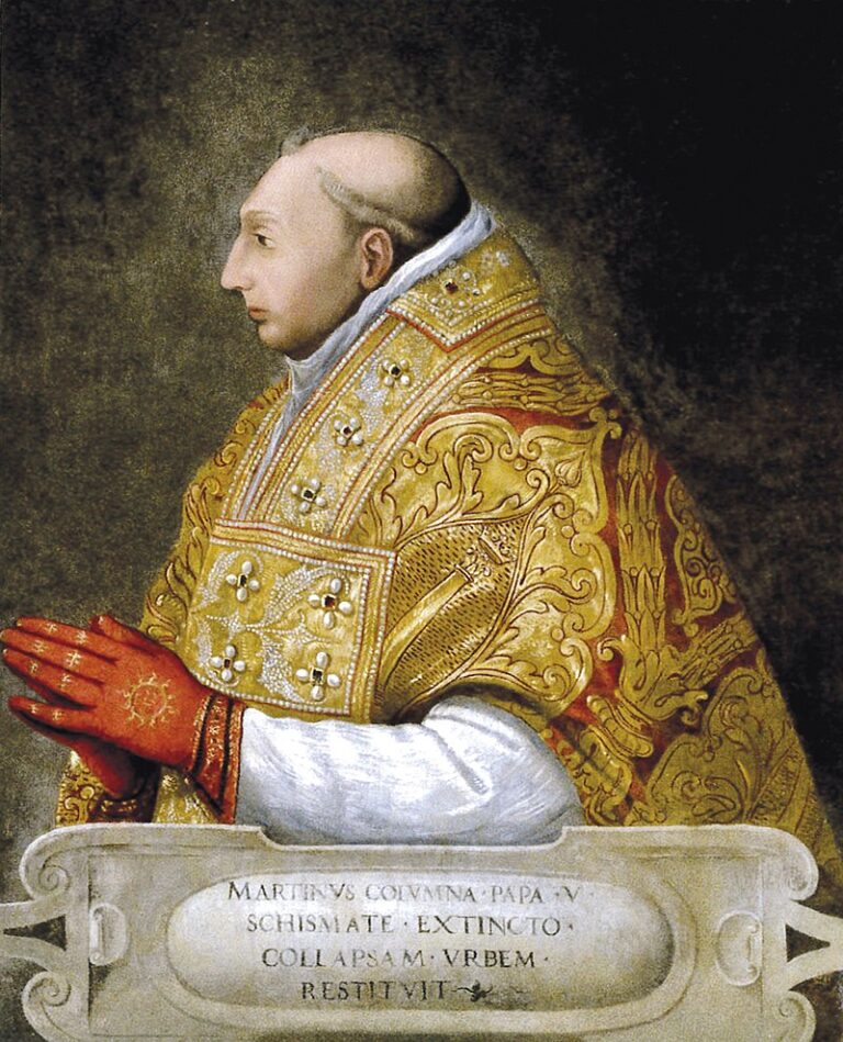 Po papeži Martinovi V. žádá Zikmund křižácké posily. FOTO: Benátská škola/Creative Commons/Public domain