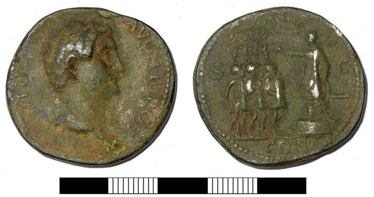 Římská mince, moderní padělek sesterciů. FOTO: The Portable Antiquities Scheme/ The Trustees of the British Museum/Creative Commons/CC BY-SA 2.0