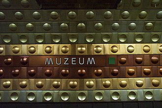 Písmo Metron v pražském metru. FOTO: Aktron/Creative Commons/CC BY-SA 3.0