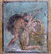 Freska z Pompejí. Ve městě nechyběly ani reklamní nápisy na zdech. FOTO: Neznámý autor/Creative Commons/ CC0