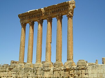 Na Baalbecké terase vznikl Jupiterův chrám. FOTO: Heretiq/Creative Commons/CC BY-SA 2.5