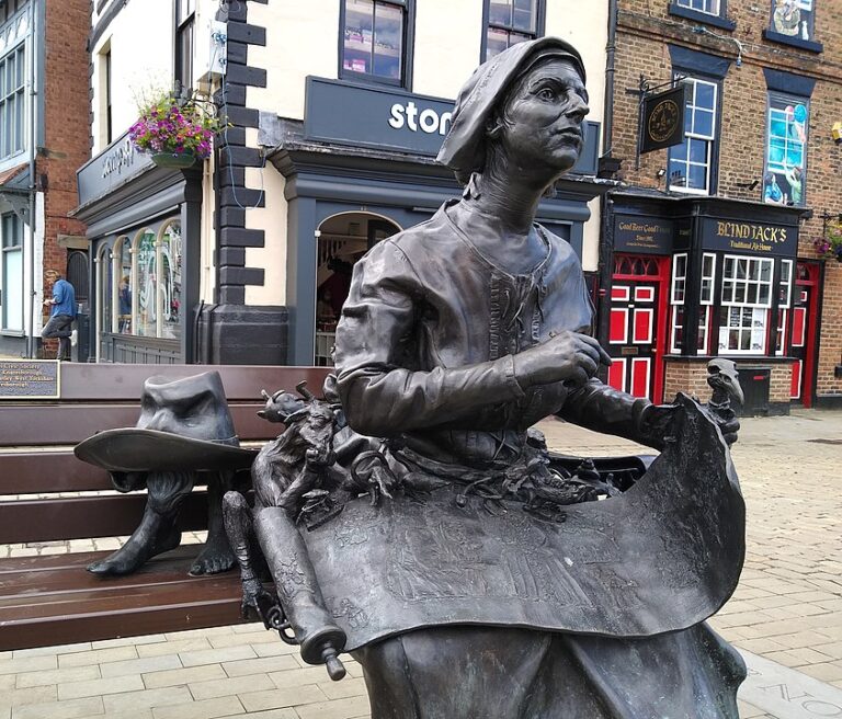 Dnes má Matka Shiptonová v Knaresboroughu i svou sochu. (Mx. Granger, CC0, commons.wikimedia)
