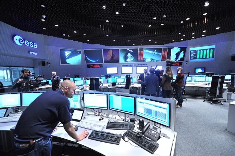 Řídící centrum. Očekává se, že v roce 2025 observatoři dojde palivo a mise vstoupí do pooperační fáze. FOTO: European Space Agency / Creative Commons / CC BY-SA 3.0 igo