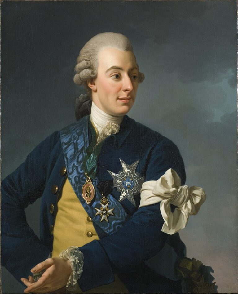 Gustav III. je se šlechtou na kordy. FOTO: Workshop of Alexander Roslin/Creative Commons/Public domain