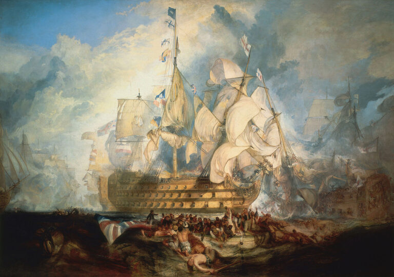 Bitva u Trafalgaru 21. října 1805. FOTO: J. M. W. Turner/Creative Commons/ Public domain