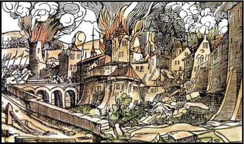 Požár Prahy v roce 1541. FOTO: Heynrich Steyner/Creative Commons/Public Domain