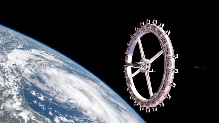 Voyager a Pioneer budou připomínat obří rotující pneumatiku. S vlastní gravitací! Foto: Orbital Assembly.