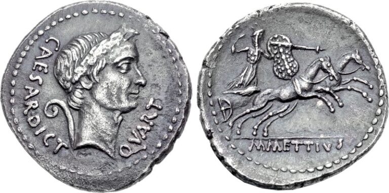 Vzhled mincí závisel na zemi původu. Tyto stříbrné denáry pocházejí z antického Říma.(Foto: Classical Numismatic Group, Inc. / commons.wikimedia.org / CC BY-SA 2.5)