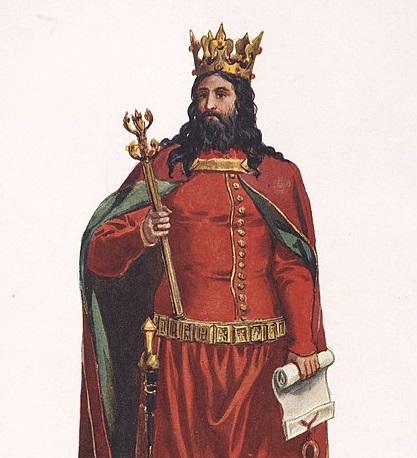 Kazimír III. zaslíbí svoji dceru vnukovi českého krále. Polská národní knihovna, Public domain