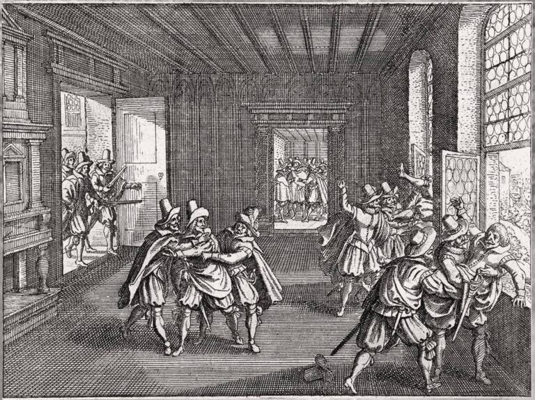 Defenestrace císařských místodržících z oken dvorské kanceláře.