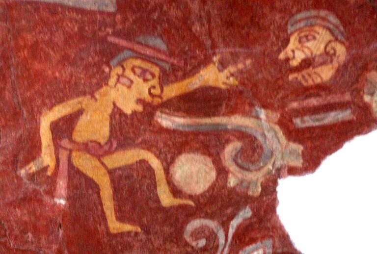 Znázornění řeči na malbě původních domorodců v Teotihuacánu v Mexiku. FOTO: Daniel Lobo (Daquella manera)/Creative Commons/CC BY 2.0