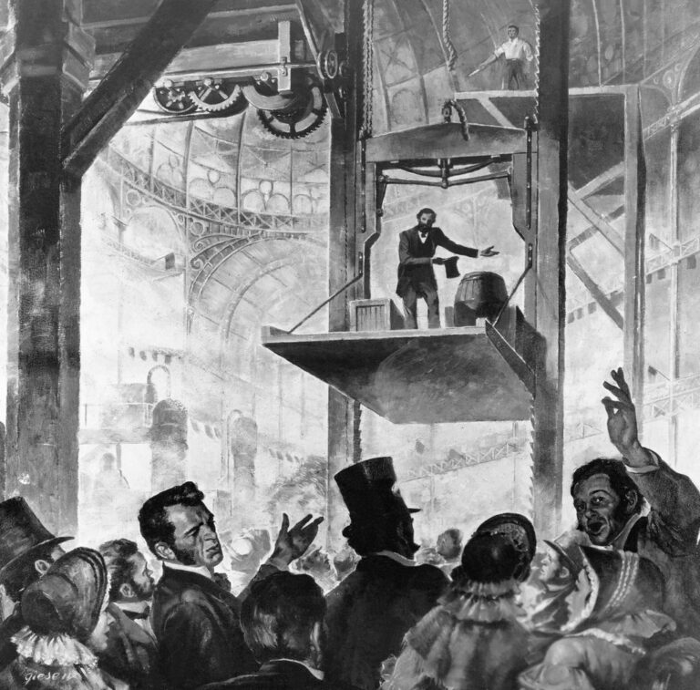 Elisha Otis lidem dokáže, že se cestování výtahem nemusí bát. Foto: Rosenfeld Media / Creative Commons / CC BY 2.0.