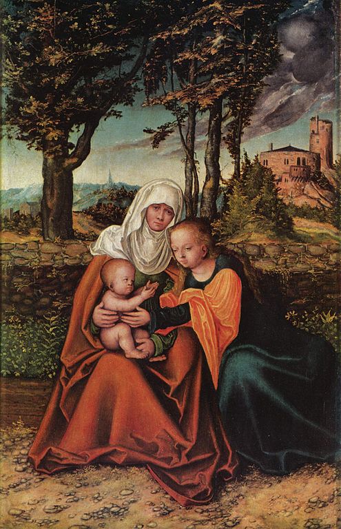 Sv. Anna bývá často spojována se zázračnými uzdraveními. Foto: Lucas Cranach starší , Public domain, via Wikimedia Commons