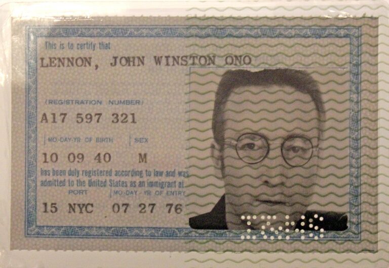 Lennonova zelená karta Foto: odhullandemu / CC - volné dílo