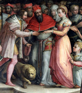 Kateřina Medicejská s manželem Jindřichem II. FOTO: Vasari/Creative Commons/ Public domain