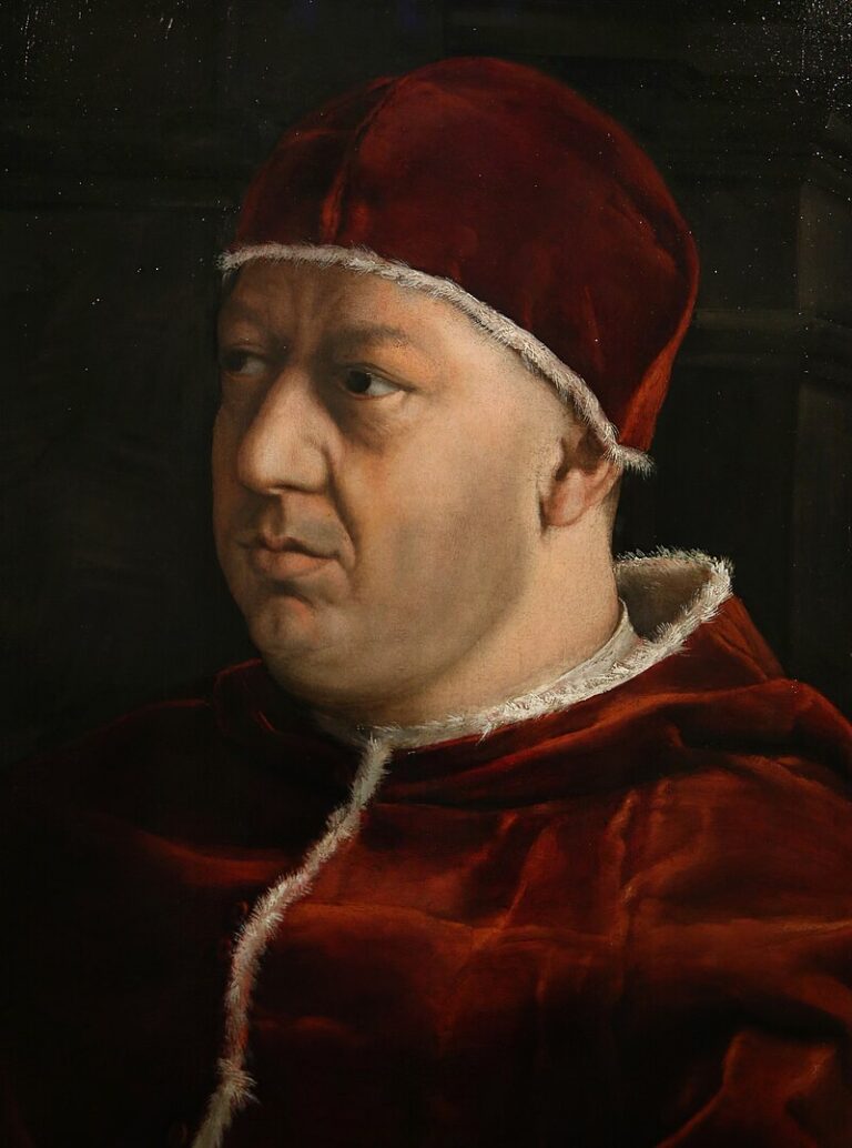 Lev X. na obraze od Raffaela Santiho (v letech 1518–1519)