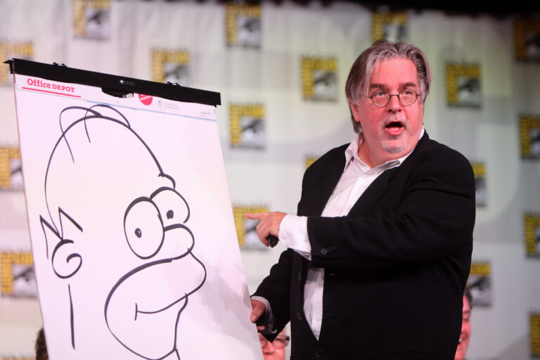 Matt Groening vybarví své hrdiny žlutě, žádná symbolika v tom však není.