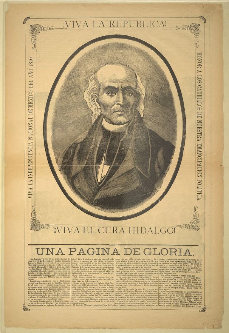 Miguel Hidalgo y Costilla, duchovní a vůdce mexického hnutí za nezávislost, jehož boj za svobodu inspiroval mnoho dalších.