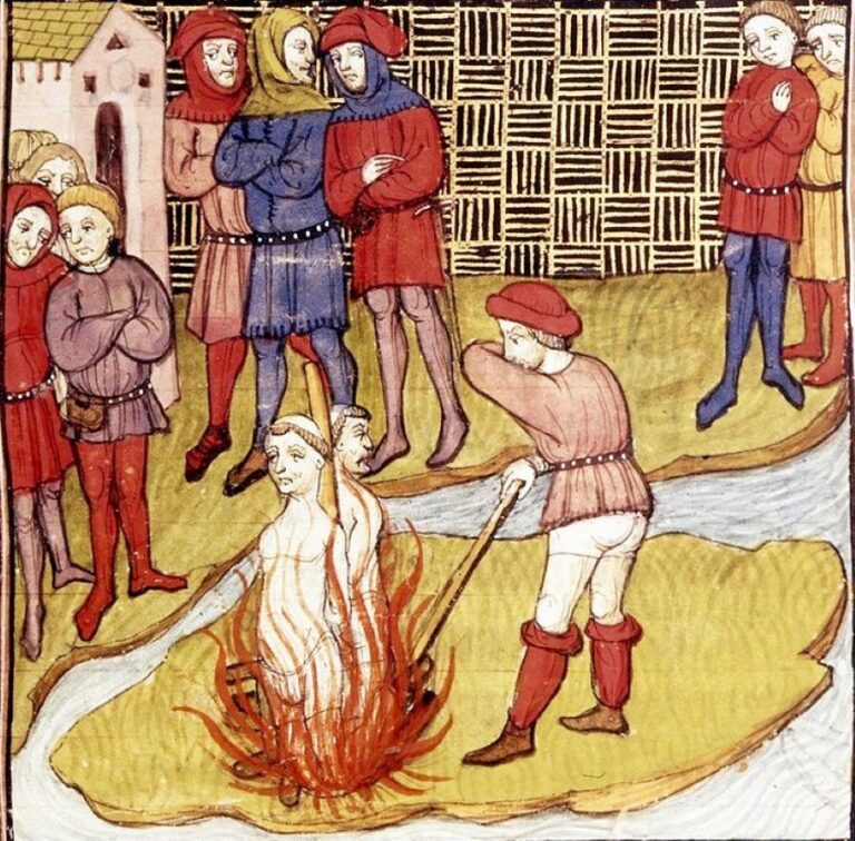 Upalování templářů v roce 1314. Foto: Workshop of Virgil Master (–1415)/Creative Commons/Public Domain