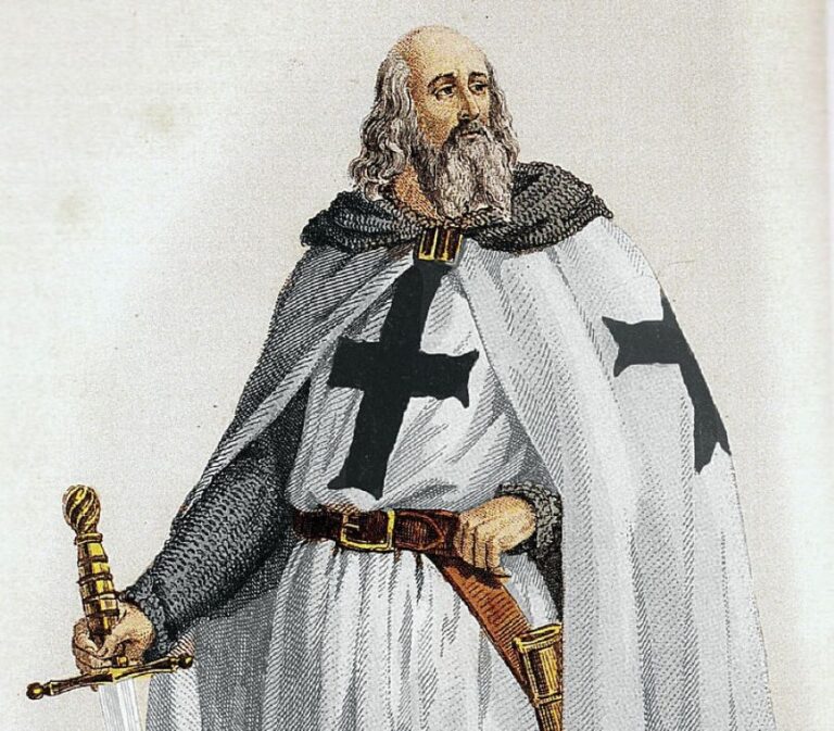 Krutá smrt v plamenech potká i Jakuba de Molay, velmistra řádu templářů. Foto: Neznámý autor/Creative Commons/Public Domain