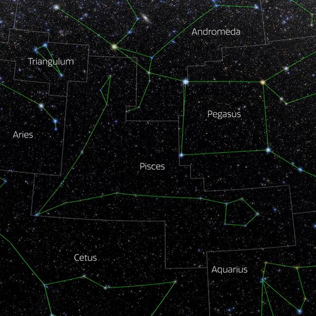 Souhvězdí Ryb (Pisces) je vidět ze všech míst na planetě. U nás hledejte hlavně na podzim.